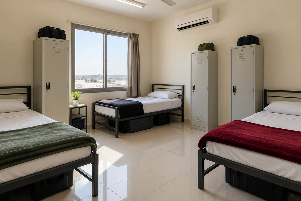 Clean and well-maintained workers’ accommodation